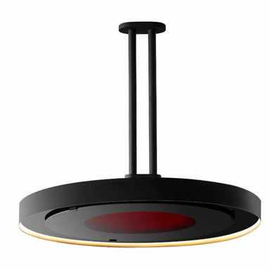 Bromic Eclipse Smart-Heat ceiling mounted electric heater, modern design with sleek black finish and warm glow.