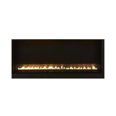 Empire Boulevard 30-Inch Slim Line Wall Mounted/Recessed Vent-Free Gas Fireplace - Modern electric fireplace with flames on a white background