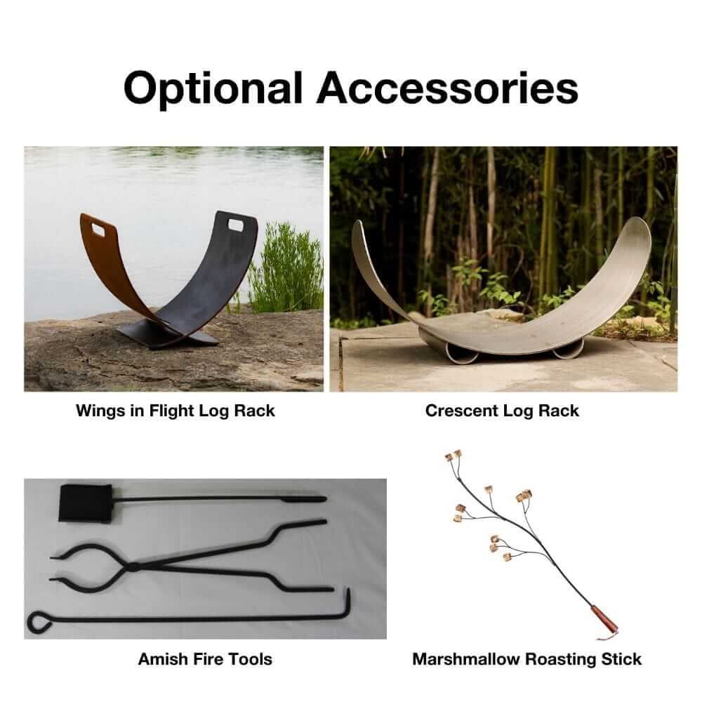Fire Pit Art Navigator 36-Inch Handcrafted Carbon Steel Fire Pit (NAV) - accessories