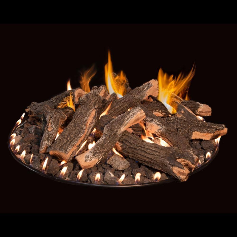 Grand Canyon Outdoor Round Flat Stack Gas Log Burner