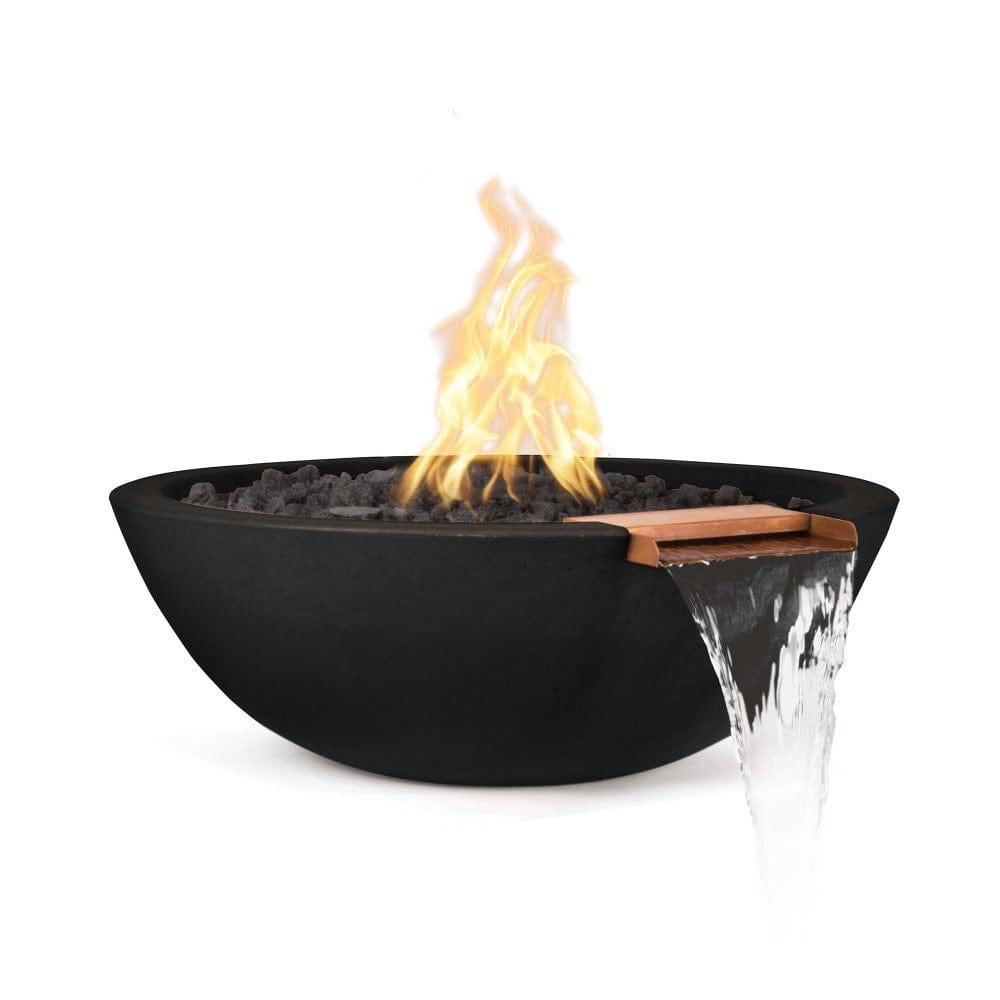Outdoor Plus Sedona 33-Inch Round Concrete Gas Fire and Water Bowl - Electronic (OPT-33RFWE)