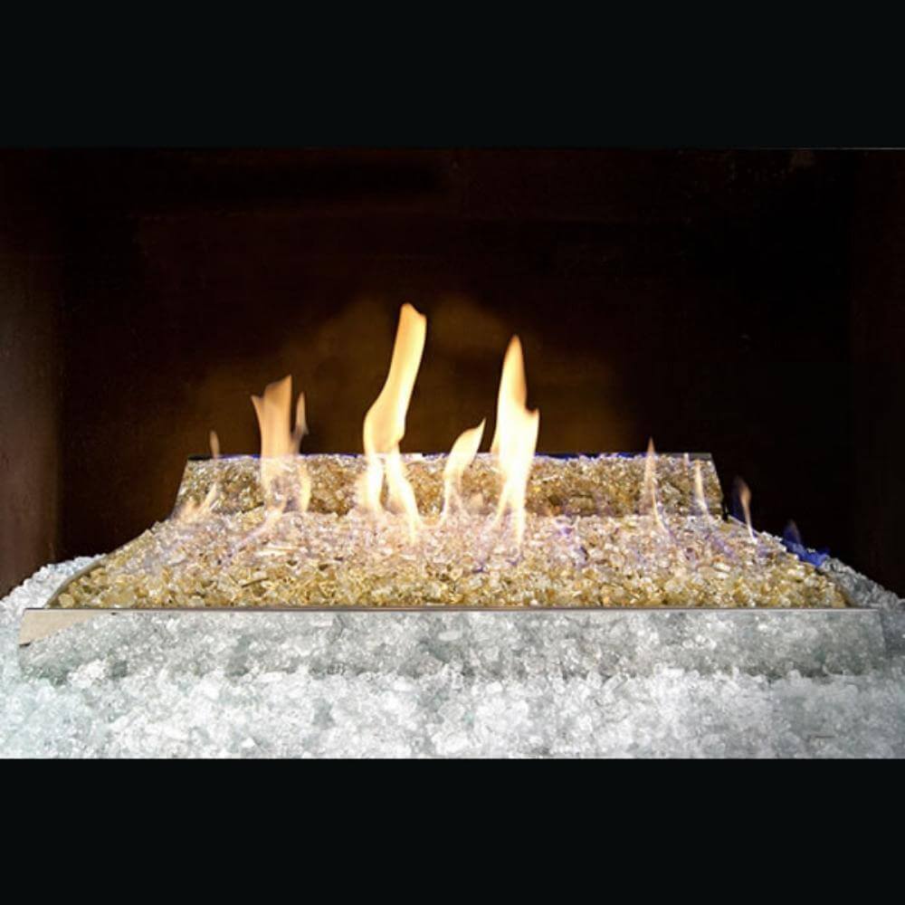 Real Fyre Contemporary 30-Inch Vent-Free Gas Fire Glass Set Insert
