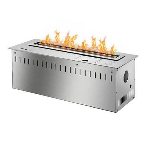 18-Inch Smart Remote Controlled Ethanol Burner, Black or Stainless Steel
