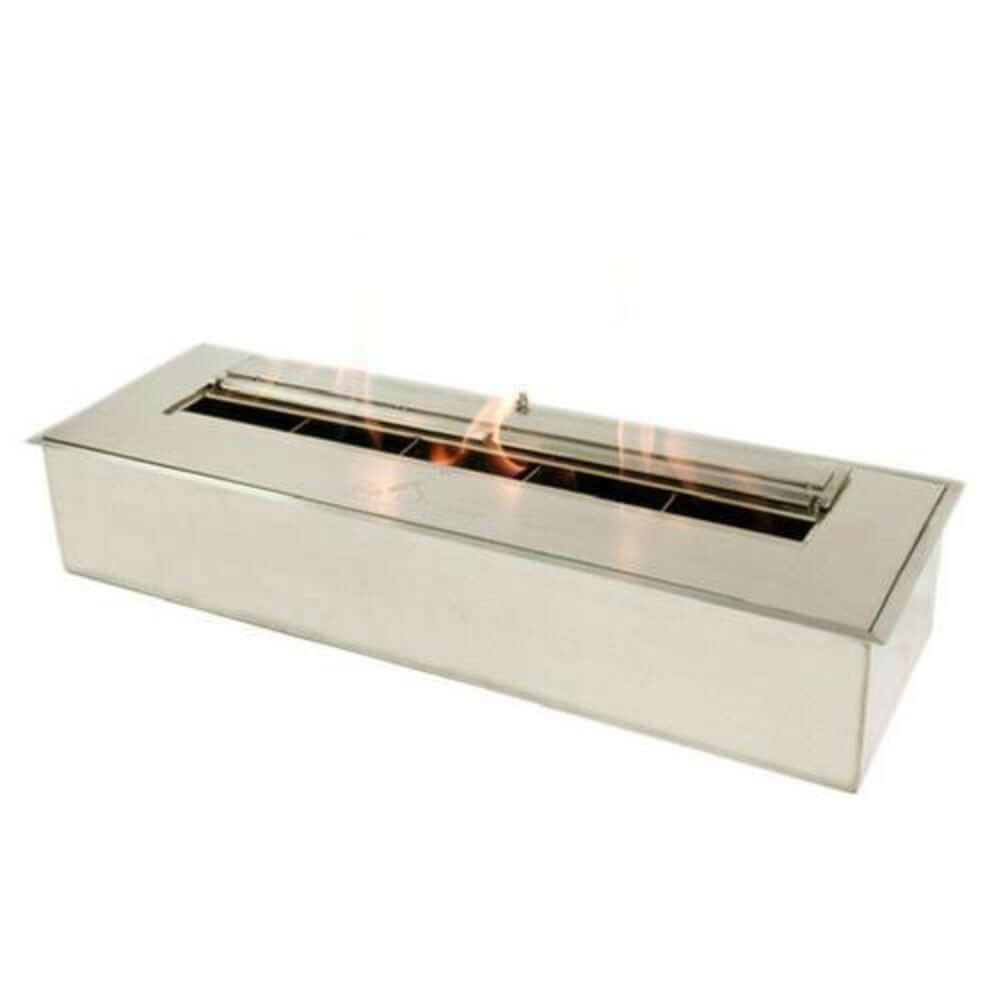 The Bio Flame 24-Inch Indoor/Outdoor Ethanol Fireplace Burner - A fireplace on a white background