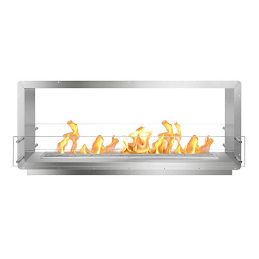 The Bio Flame 60-Inch Smart Firebox DS - See-Thru Ethanol Fireplace - An ethanol fireplace on a white background