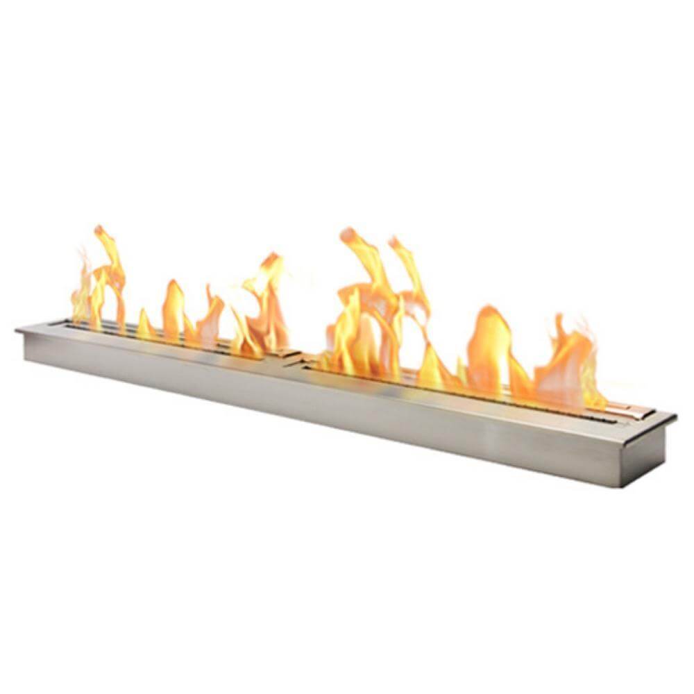 The Bio Flame 84-Inch Indoor/Outdoor Ethanol Fireplace Burner - A fireplace on a white background