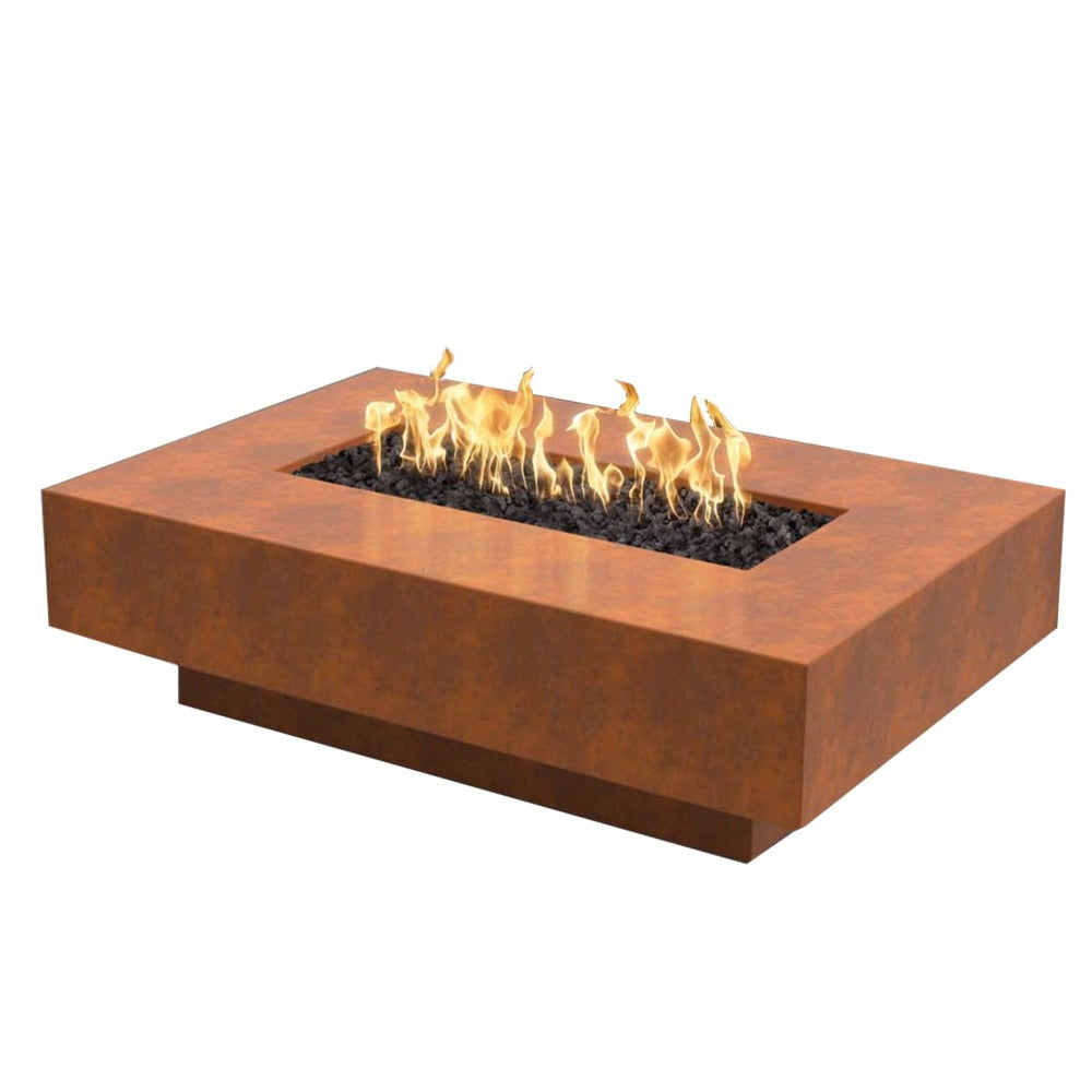 Outdoor Plus Cabo Linear Corten Steel Gas Fire Pit Table