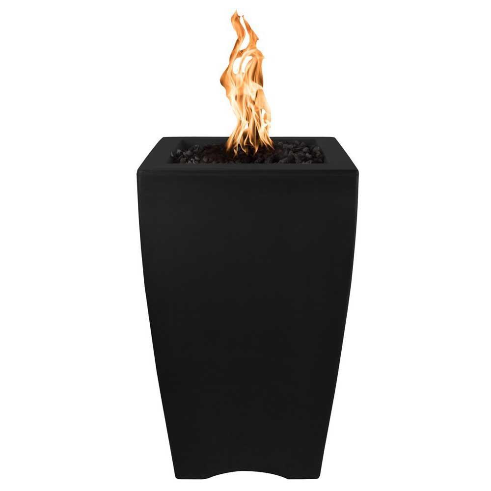 Outdoor Plus Baston Pillar 20-Inch Pillar GFRC Gas Fire Pit - Match Lit