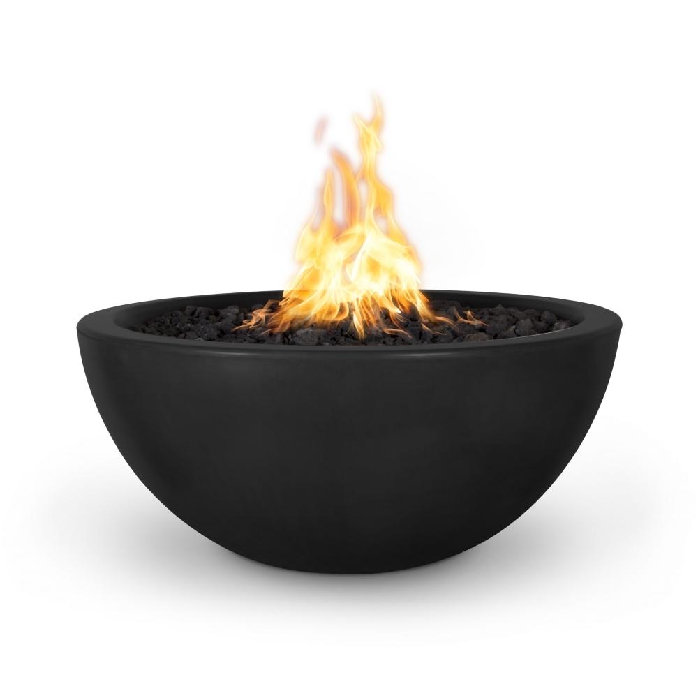 Outdoor Plus Luna Round Concrete Gas Fire Pit - Match Lit