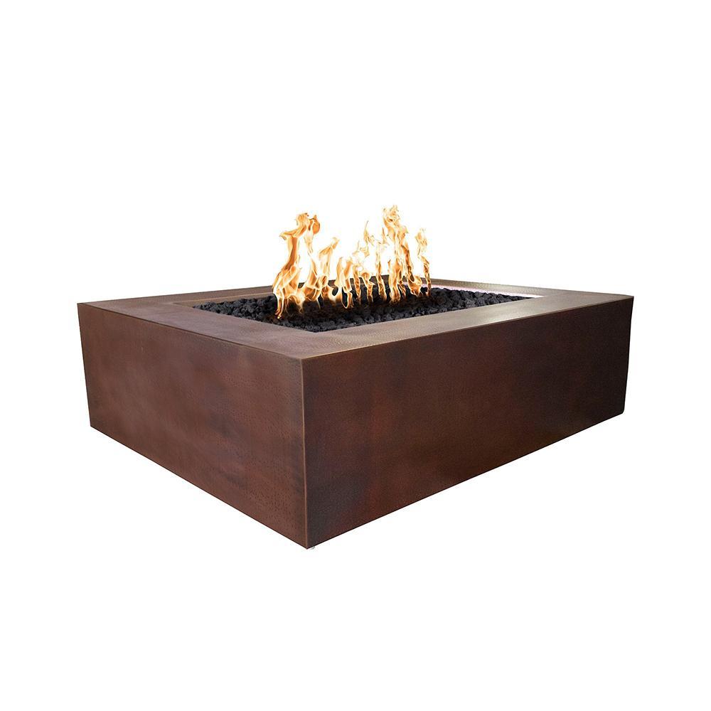 Outdoor Plus Quad Copper Gas Fire Pit - Match Lit