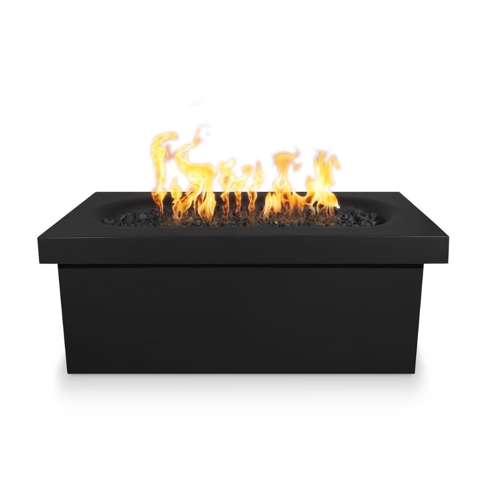 Outdoor Plus Ramona 60-Inch Rectangular GFRC Gas Fire Pit Table - Match Lit