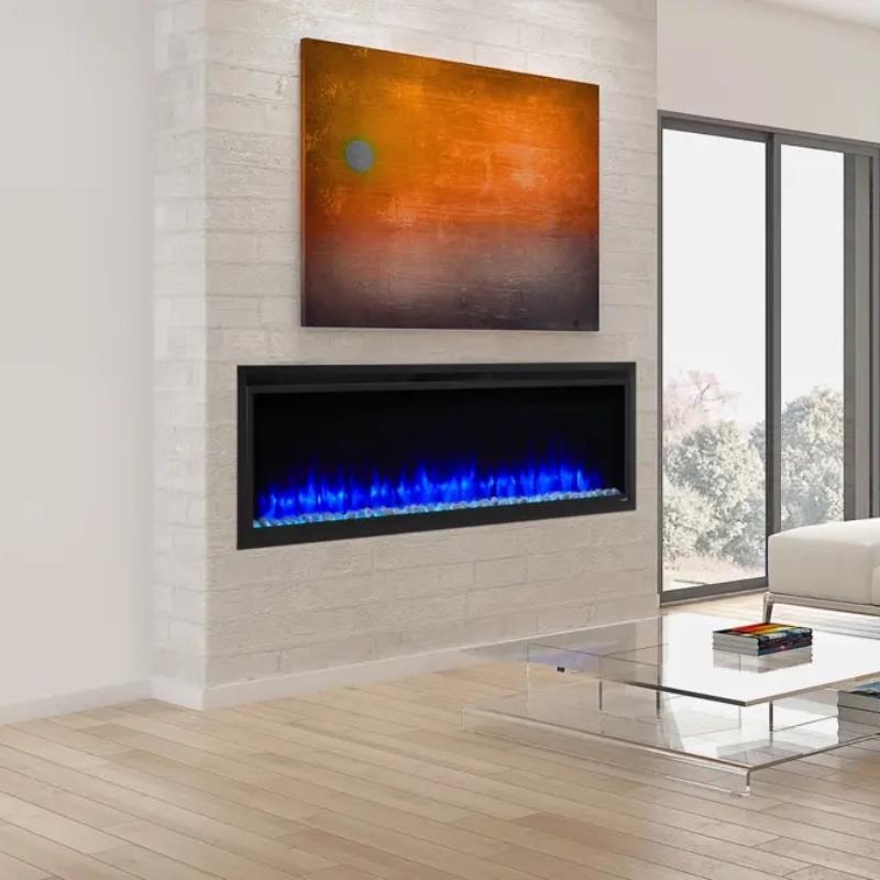 SimpliFire Allusion Platinum Recessed Electric Fireplace