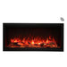 Amantii Symmetry XT Premium Electric Fireplace with Smart Control - A fireplace on a white background with a wifi icon