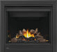 Napoleon Ascent™ X Series Direct Vent Gas Fireplace - Black fireplace insert with glowing logs and flames