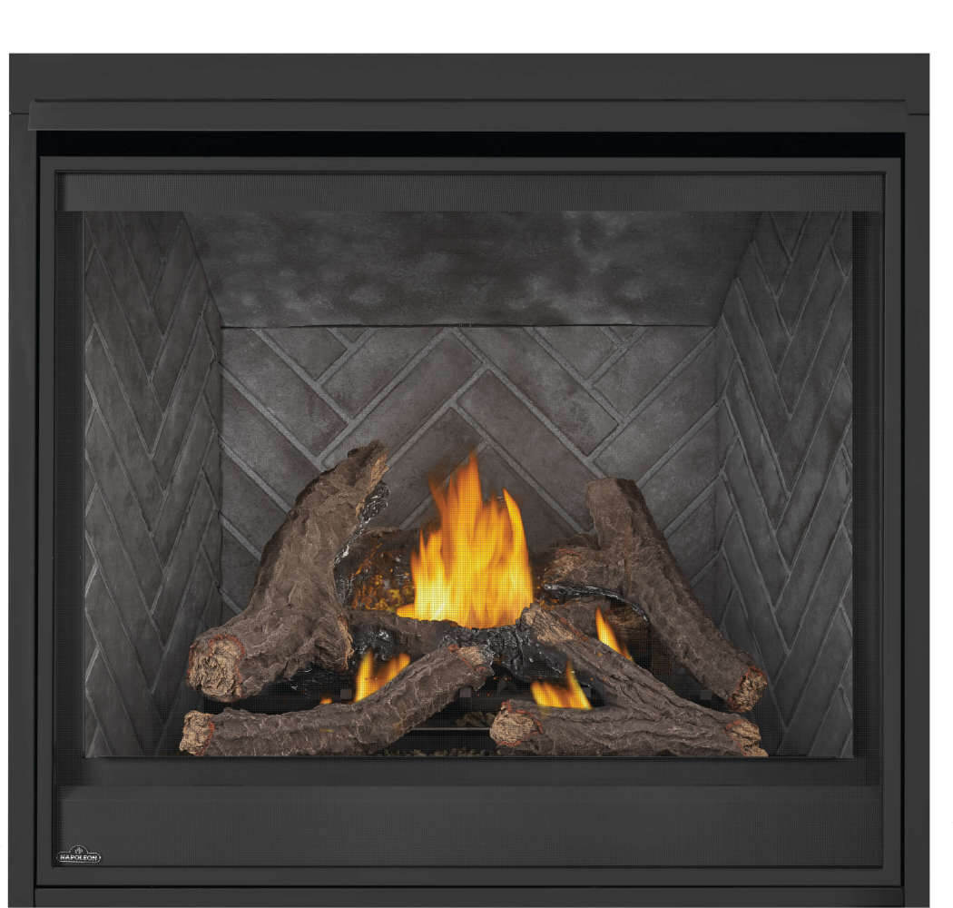 Napoleon Ascent Deep 42 Direct Vent Gas Fireplace - grey brick