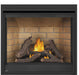 Napoleon Ascent Deep 42 Direct Vent Gas Fireplace - chrome brick