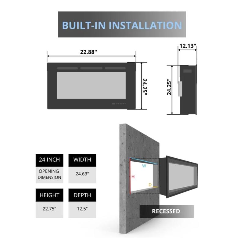 Dimplex Revillusion Built-In Electric Firebox