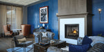 Napoleon Elevation™ Series Direct Vent Gas Fireplace - in a modern blue themed living room