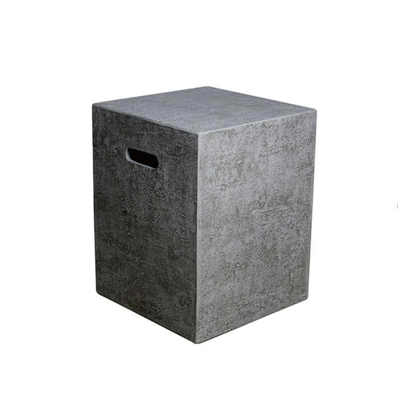 Elementi Square Tank Cover - Tavertine Finish