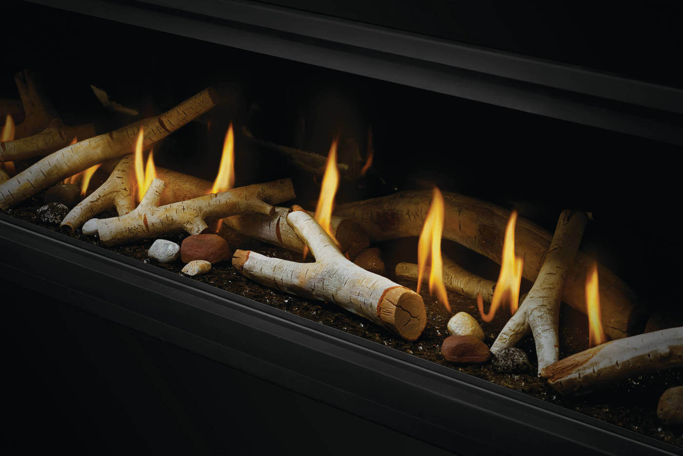 Napoleon Luxuria™ Direct Vent Gas Fireplace - closed up of the logs