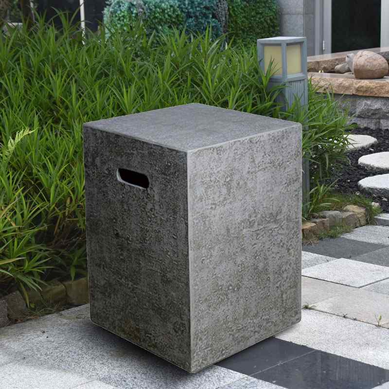 Elementi Square Tank Cover - Tavertine Finish