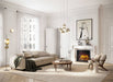 Napoleon Elevation™ X 36 Electric Fireplace with LCD Enhancement - installed in a seating area