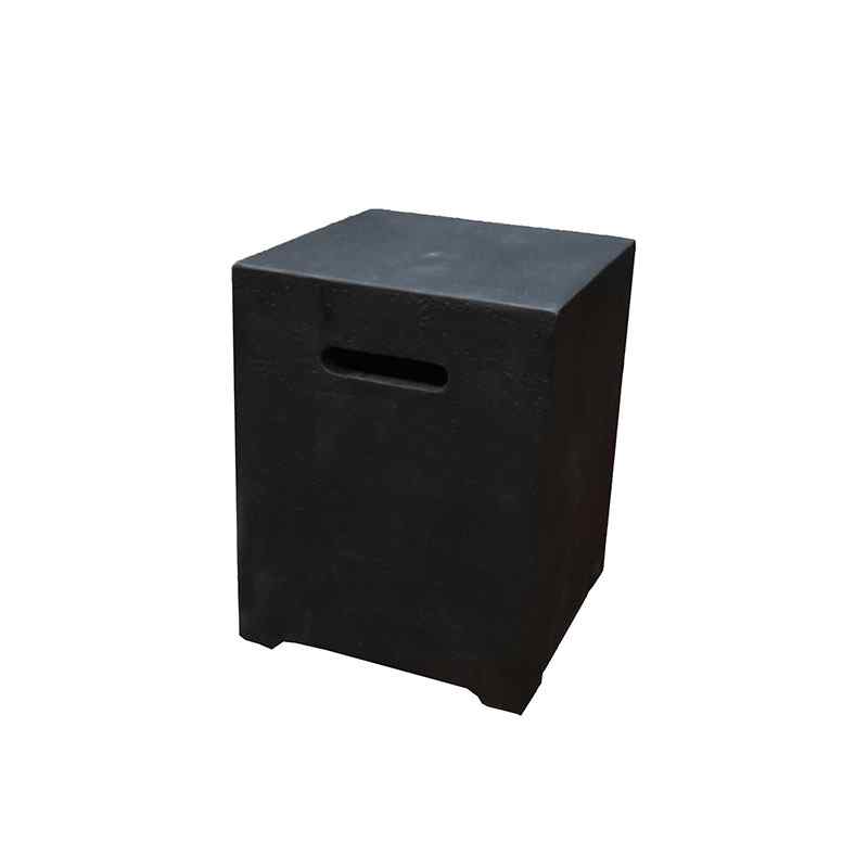 Elementi Square Tank Cover - Tavertine Finish