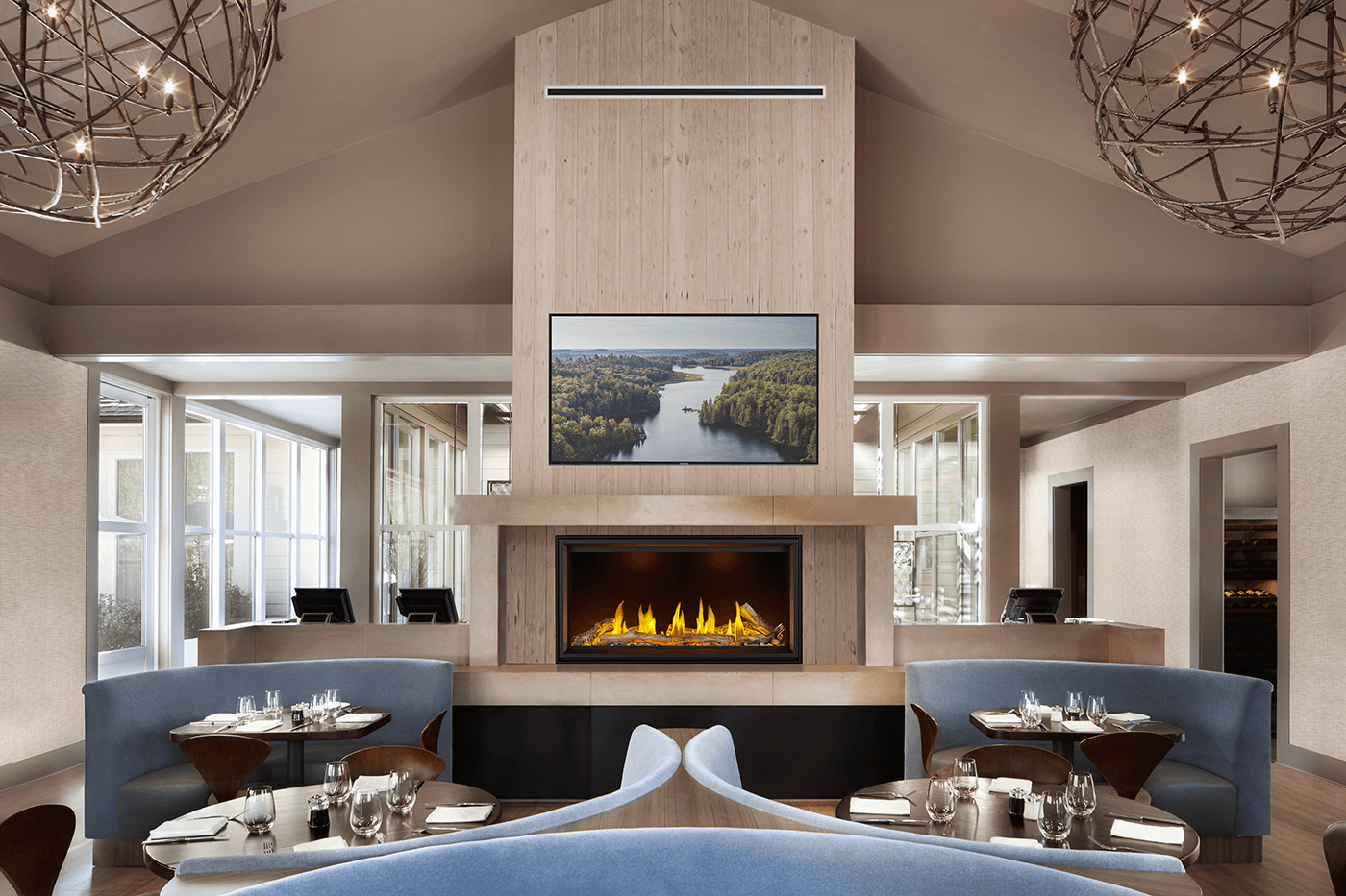 Napoleon Tall Linear Vector Direct Vent Gas Fireplace