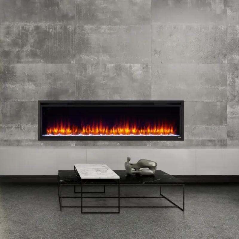 SimpliFire Allusion Platinum Recessed Electric Fireplace