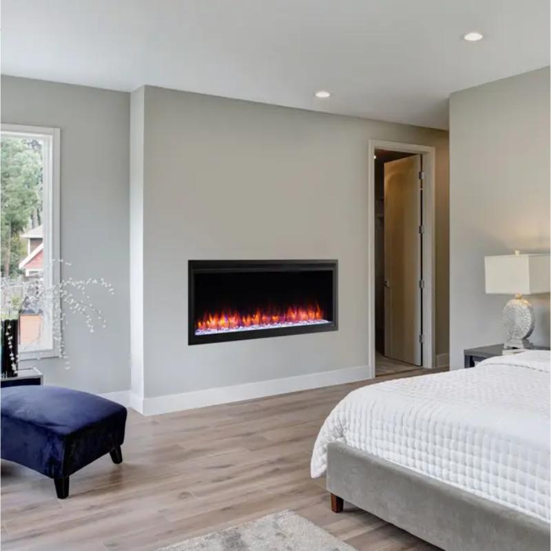 SimpliFire Allusion Platinum Recessed Electric Fireplace