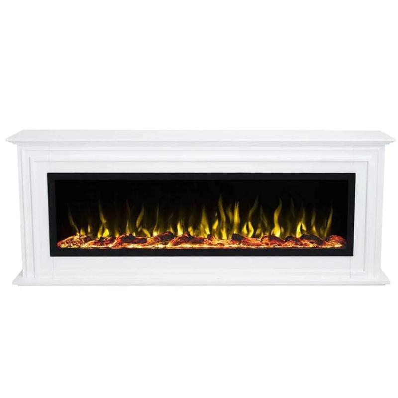 Touchstone Sideline Elite 50" Smart Electric Fireplace with White Surround Mantel