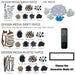 Amantii Panorama XT 60-Inch Indoor/Outdoor Smart Electric Fireplace (BI-60-DEEP-XT) - An assortment of decorative media kits arranged.