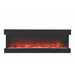 Amantii TRU-VIEW 72-Inch - A sleek modern fireplace in white background.
