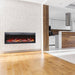 Amantii Symmetry Bespoke Electric Fireplace - A fireplace featuring a modern kitchen with sleek wooden floors