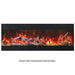 Amantii Panorama XT 40-Inch Indoor /Outdoor Smart Electric Fireplace (BI-40-DEEP-XT) - Fireplace showcasing burning logs in white background.