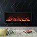 Amantii Panorama XT 60-Inch Indoor/Outdoor Smart Electric Fireplace (BI-60-DEEP-XT) - Modern electric fireplace featuring a striking black marble finish.