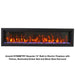 Amantii Symmetry Bespoke Electric Fireplace - A fireplace with an illuminated ember bed on a white background with descriptive text