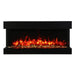 Amantii True View Slimline Smart Electric Fireplace - A black electric fireplace on a white background