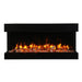 Amantii True View Slimline Smart Electric Fireplace - A black fireplace on a white background