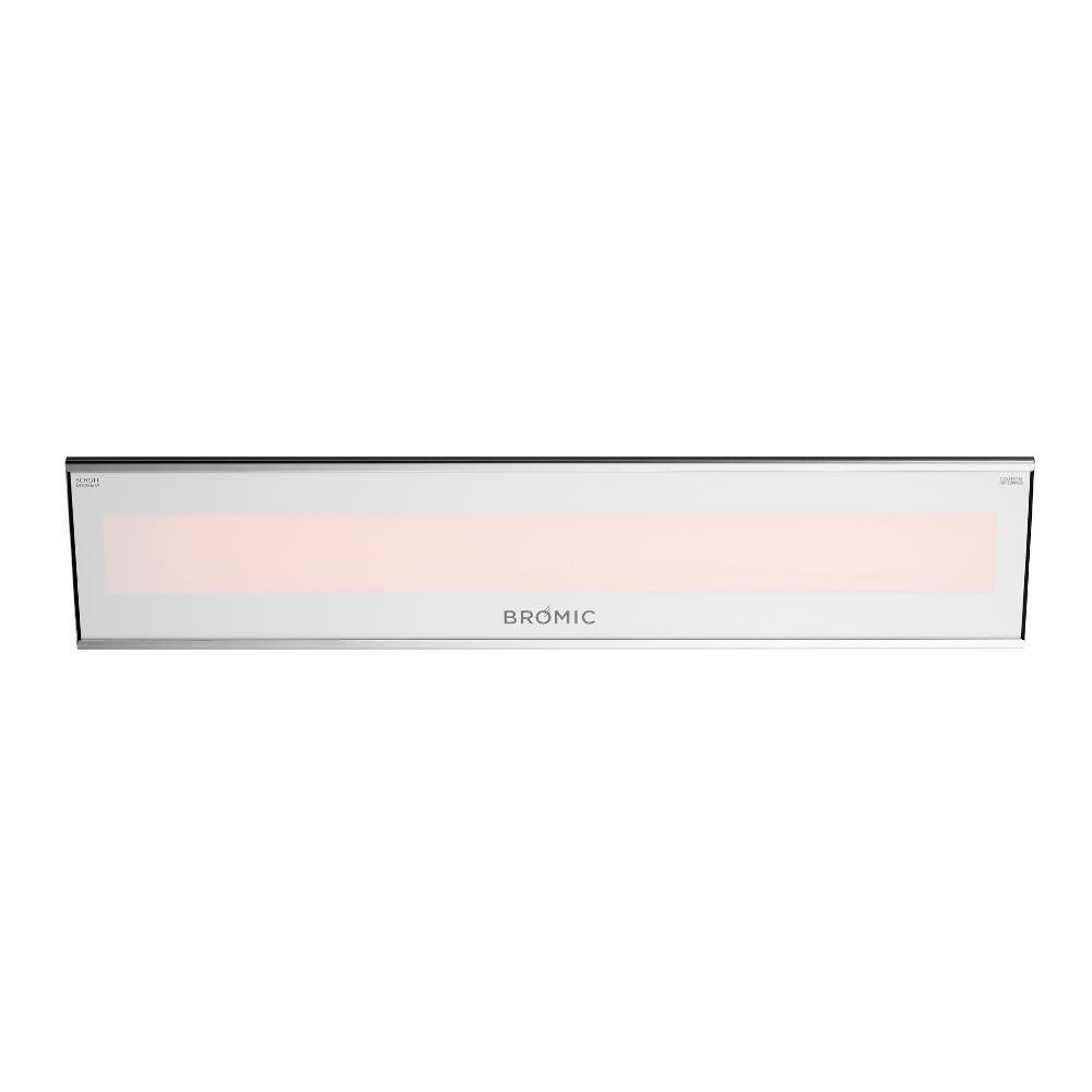 Bromic Platinum Smart-Heat wall/ceiling mounted electric patio heater with sleek design.