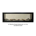 Empire Boulevard 48-Inch Linear Vent-Free See-Through Gas Fireplace - 48-inch wide see-through fireplace with black frame on a white background