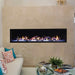 Empire Boulevard 72-Inch Linear Vent-Free Gas Fireplace - Modern living room with a linear gas fireplace, beige walls, and decorative elements.