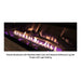 Empire Boulevard 72-Inch Linear Vent-Free Gas Fireplace - Fireplace with purple LED lights and driftwood logs on a white background