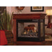 Empire Mantels for Vail Peninsula Gas Fireplace - Wooden fireplace with decorative elements in a living room setting