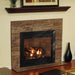 Empire Profile Wood Flush Mantel Shelf - Fireplace with stone surround and mantel on a wall.