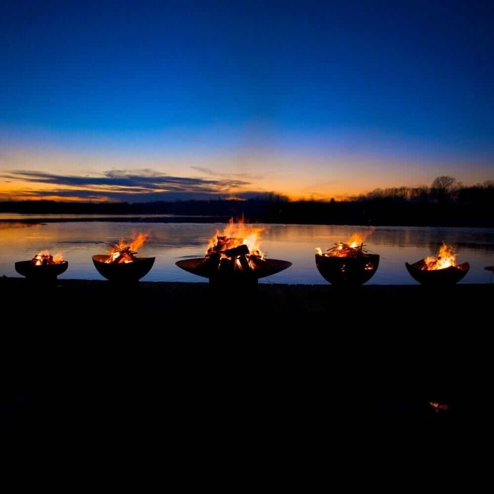 Fire Pit Art Asia 72-Inch Handcrafted Carbon Steel Fire Pit (AS72)