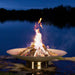 Fire Pit Art Bella Vita 46-Inch Handcrafted Stainless Steel Fire Pit (BV46) - next to a body of water
