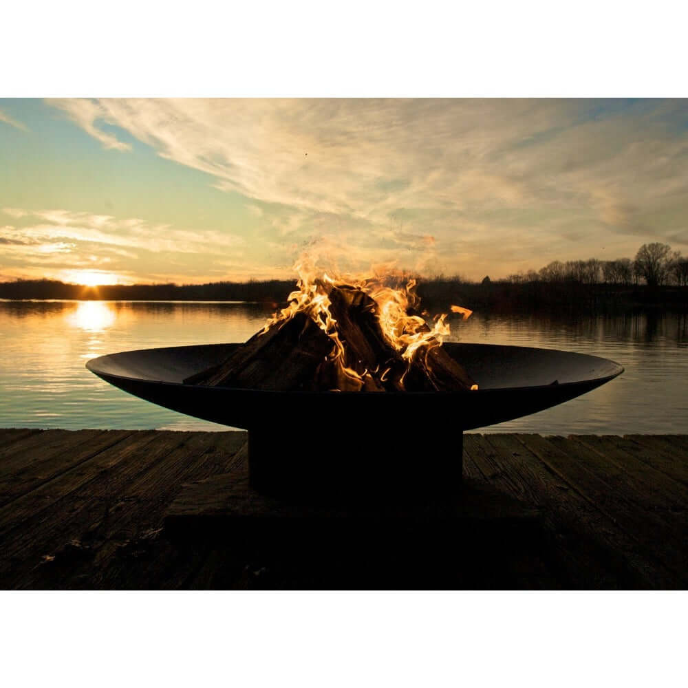 Fire Pit Art Asia 72-Inch Handcrafted Carbon Steel Fire Pit (AS72) - sunrise