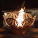 Fire Pit Art Barefoot Beach 41-Inch Handcrafted Carbon Steel Gas Fire Pit - with flames 