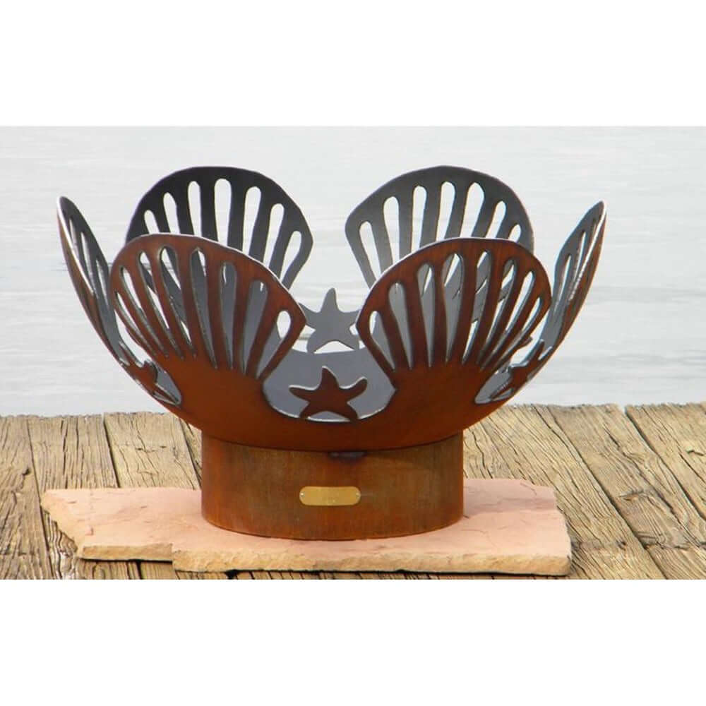  Fire Pit Art Barefoot Beach 41-Inch Handcrafted Carbon Steel Gas Fire Pit - outdoor 